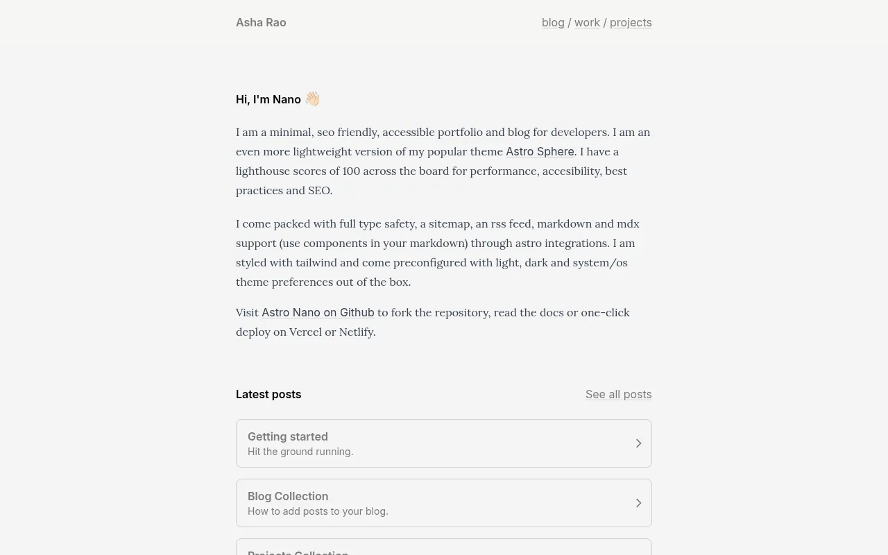 Nano template preview